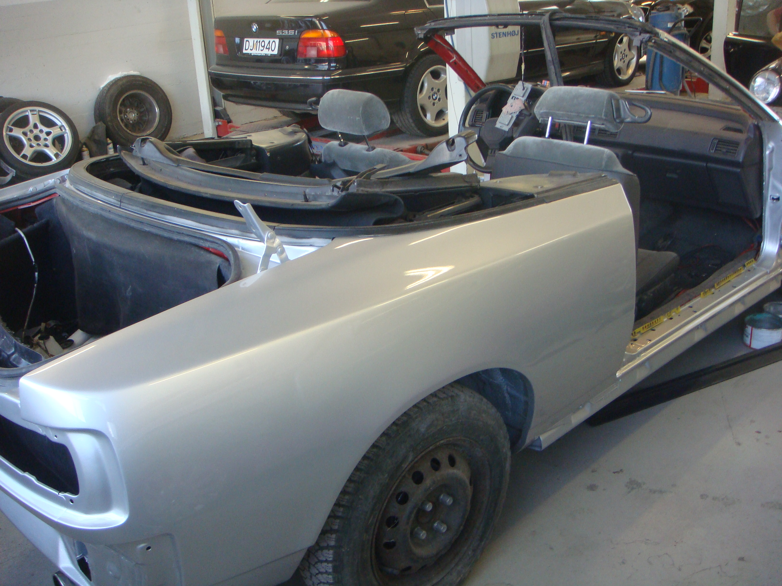 The second Celica with its new paintjob